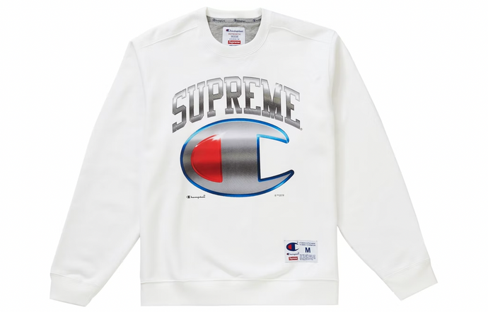 Supreme Champion Chrome Crewneck White