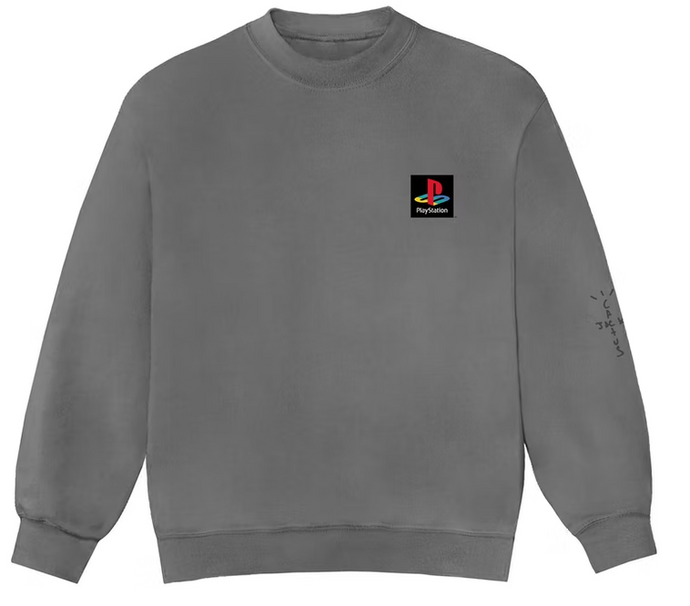 Travis Scott PS Classic Crewneck Washed Grey