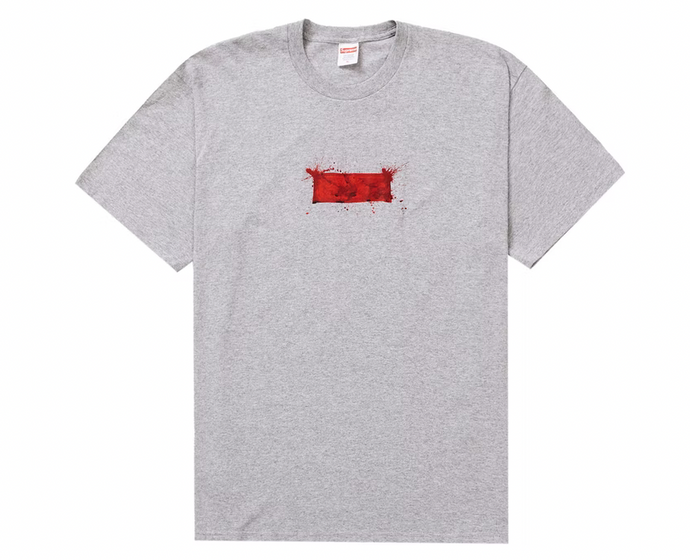 Supreme Ralph Steadman Box Logo Tee Heather Grey