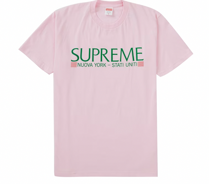 Supreme Nuova York Tee Light Pink