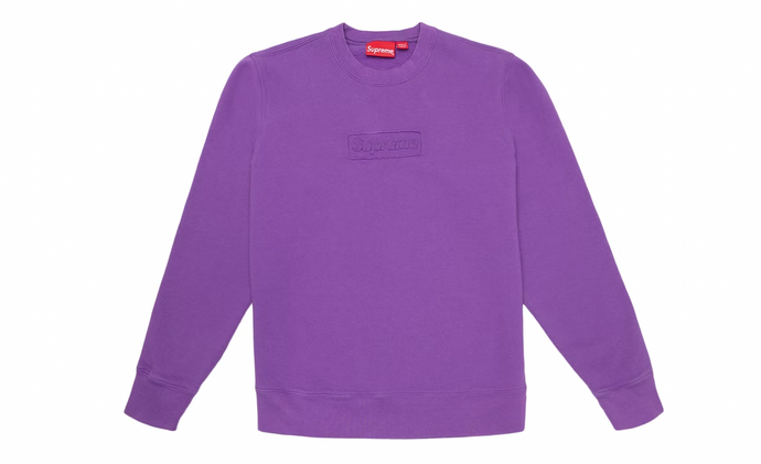 Supreme Cutout Logo Crewneck Violet