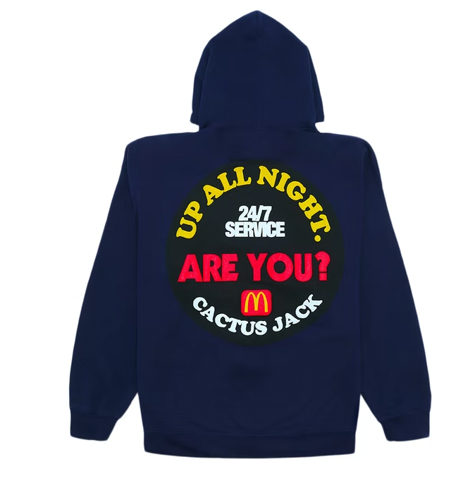 Travis Scott x McDonald's Up All Night Sticker Hoodie Navy