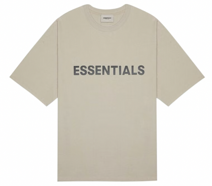 FEAR OF GOD ESSENTIALS 3D Silicon Applique Boxy T-shirt Tan