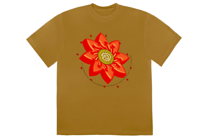 Travis Scott Cactus Jack Flower T-shirt Gold