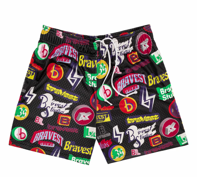 Bravest Studio Multi Color Logo Shorts