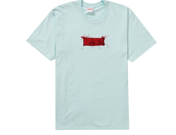 Supreme Ralph Steadman Box Logo Tee Pale Blue