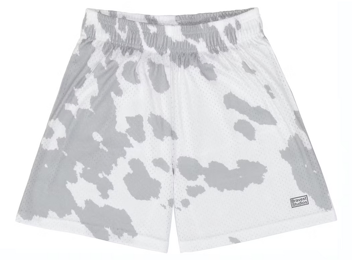 Bravest Studio White Grey Camo Shorts