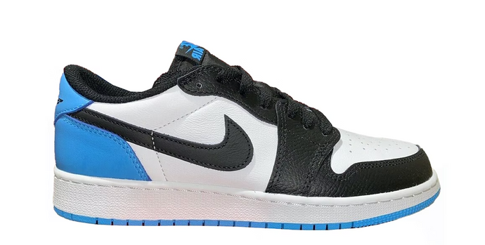 Jordan 1 Retro Low OG Black Dark Powder Blue (GS)