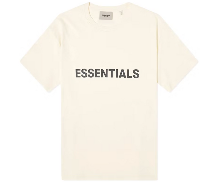 Fear of God Essentials Boxy T-Shirt Applique Logo Butter Cream