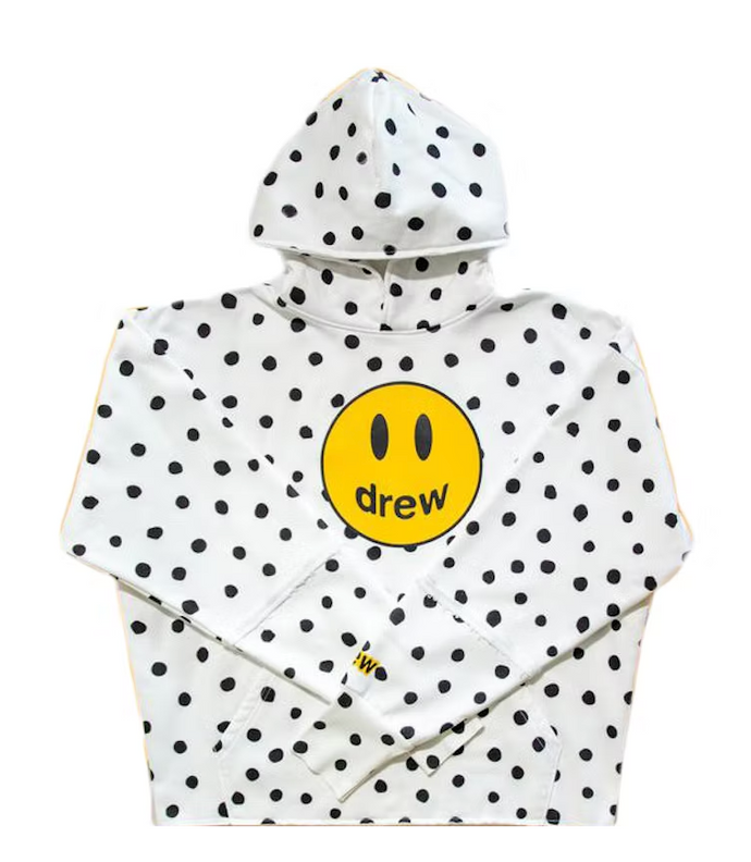 drew house mascot deconstructed hoodie polka dot