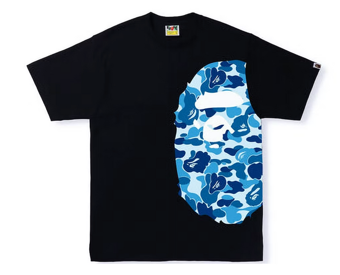 BAPE ABC Camo Single Color Side Big Ape Head Tee (SS22) Black Blue