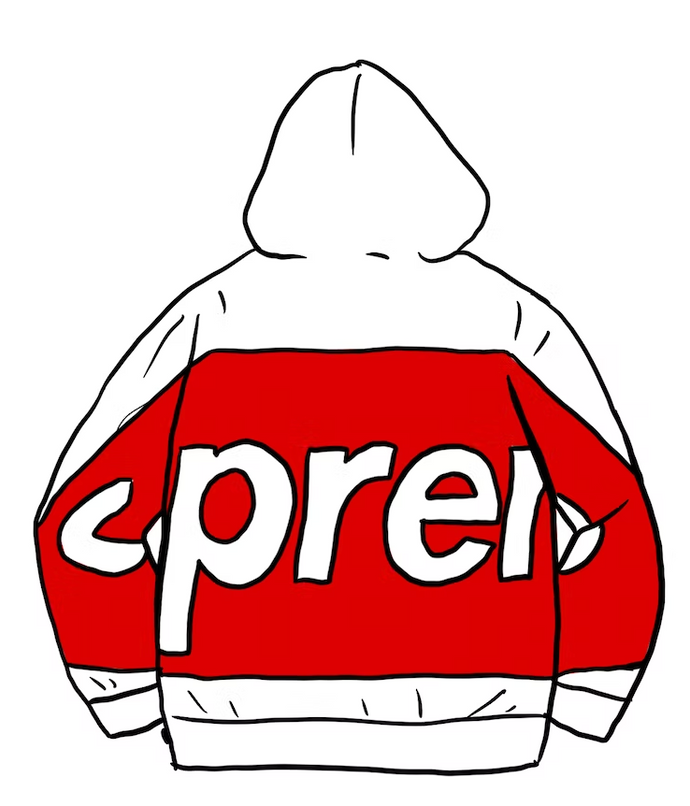 Supreme Big Logo Hooded Sweatshirt White