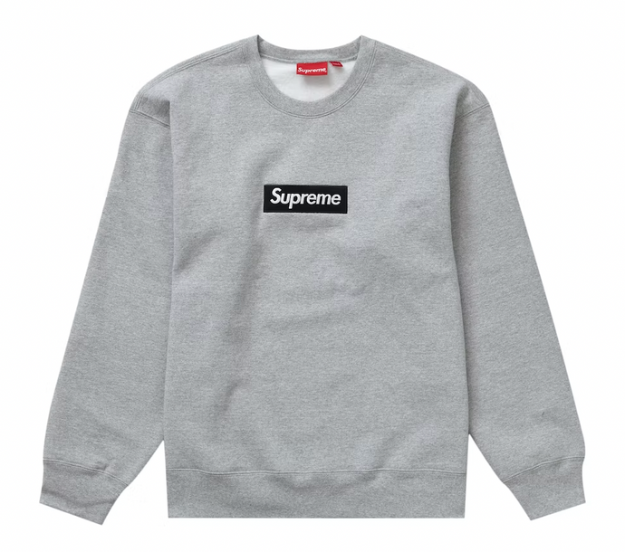 Supreme Box Logo Crewneck (FW22) Heather Grey