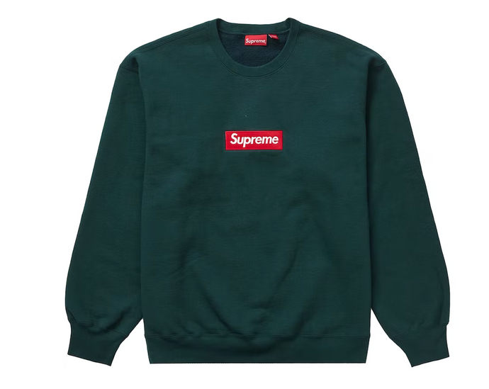 Supreme Box Logo Crewneck (FW22) Dark Pine