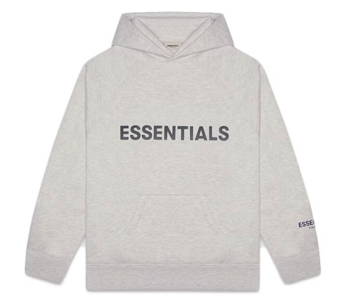 Fear of God Essentials Pullover Hoodie Applique Logo Heather Oatmeal