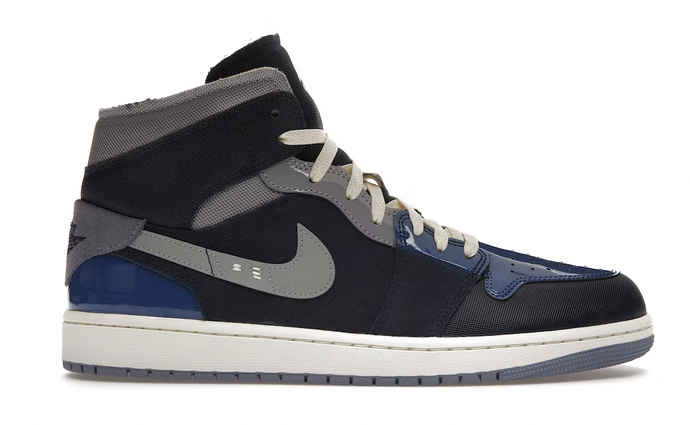 Jordan 1 Mid SE Craft Obsidian French Blue Ashen Slate White