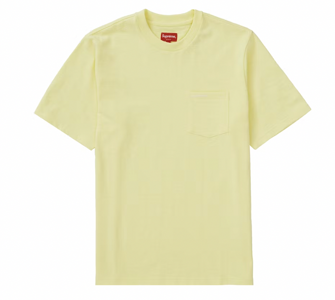 Supreme S/S Pocket Tee (SS21) Pale Yellow