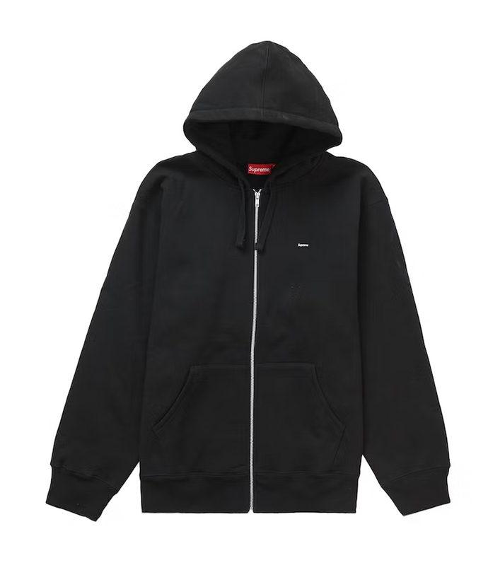 Supreme Small Box Drawcord Zip Up Hooded Sweatshirt Black