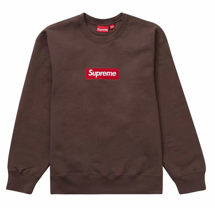 Supreme Box Logo Crewneck (FW22) Brown