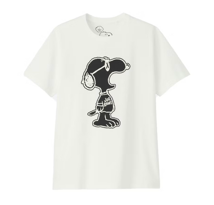 KAWS x Uniqlo x Peanuts Joe Kaws Yawn Outline Tee White