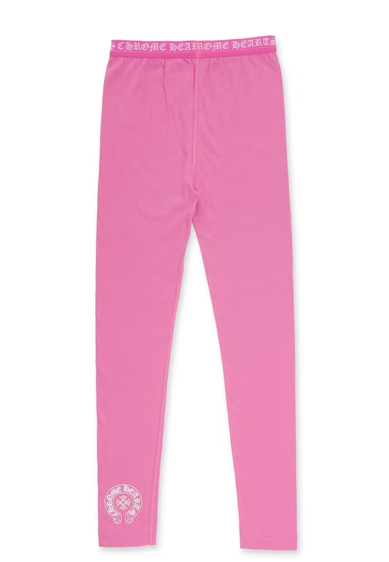 Chrome Hearts Logo Leggings Pink