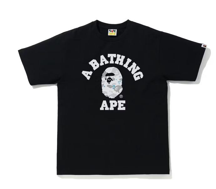 BAPE Space Camo Print College Tee Black