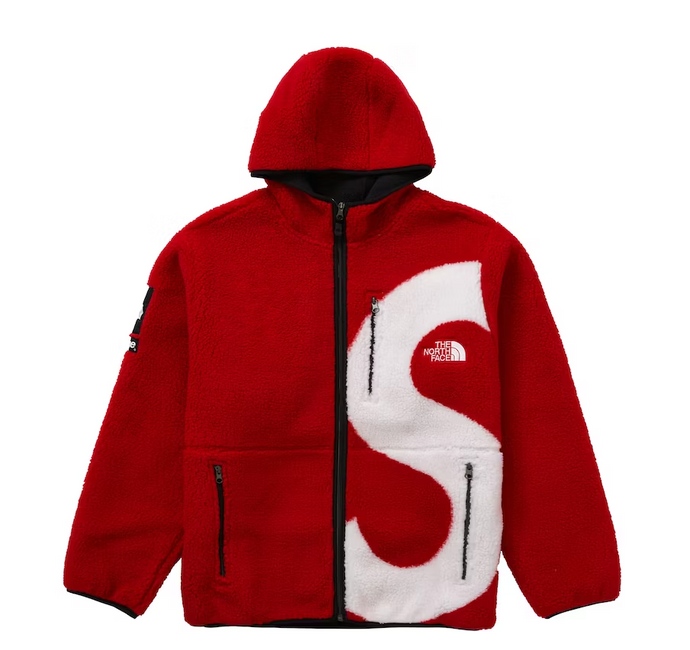 Supreme The North Face S Logo Fleece Jacket Red