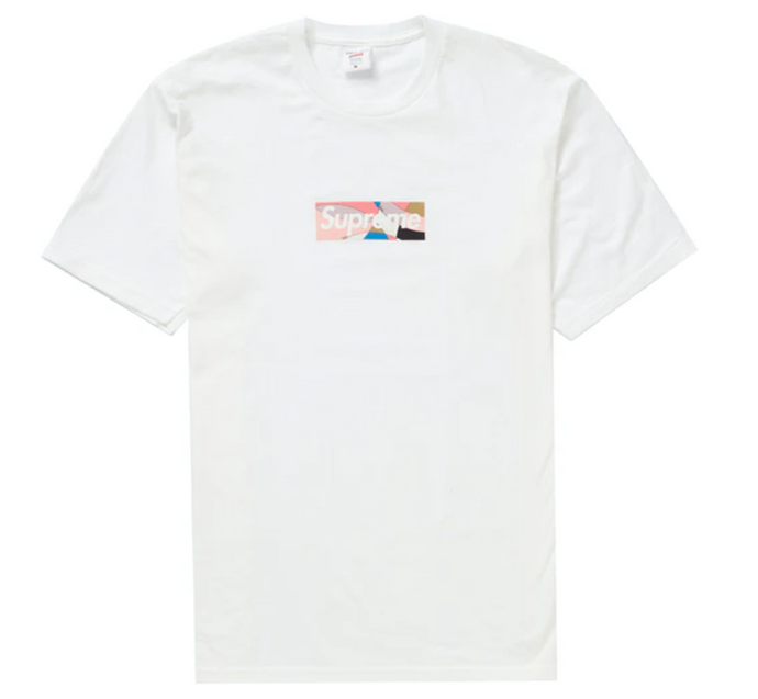 Supreme Emilio Pucci Box Logo Tee White/Dusty Pink