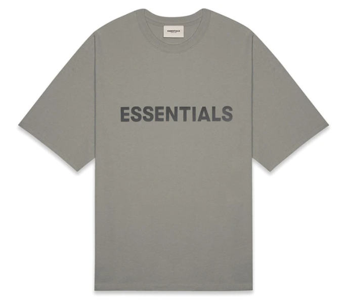 FEAR OF GOD ESSENTIALS 3D Silicon Applique Boxy T-shirt Cement